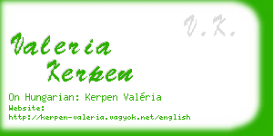 valeria kerpen business card