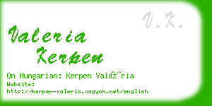 valeria kerpen business card